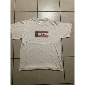 Vintage Nike Box Logo Shirt Mens Medium T Shirt Gray Tag Y2K Sports Logo